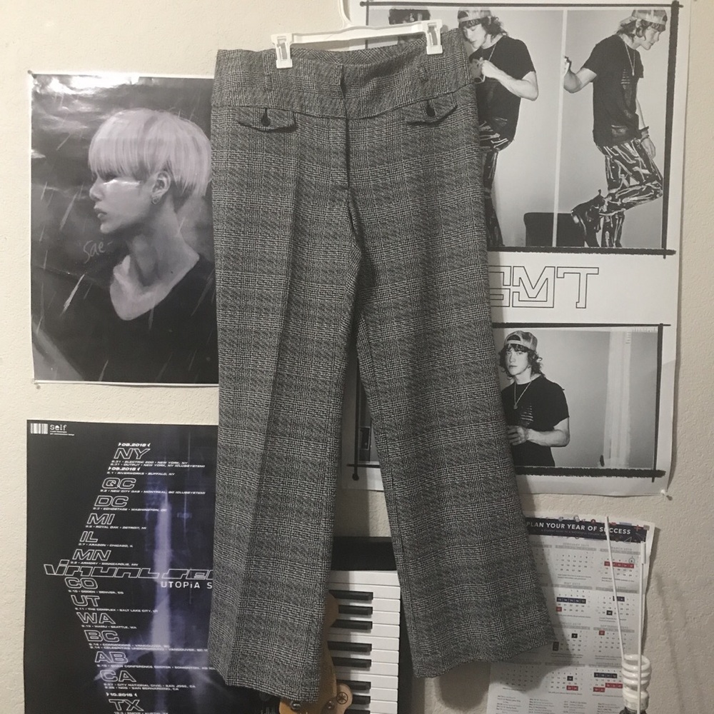 B/w plaid pants